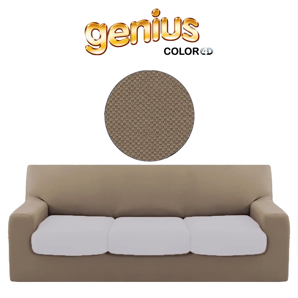 Copridivano 3 posti - Genius Color 4D - Tortora 1019